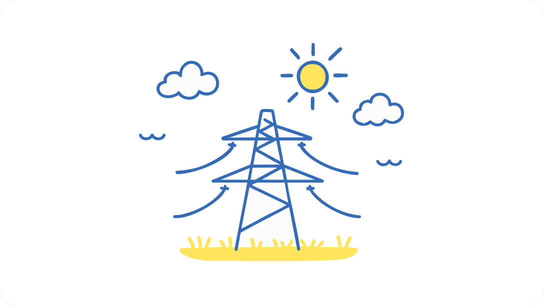 電気の品質はそのままのイラスト