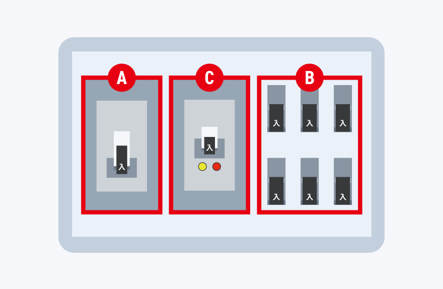 分電盤の説明図